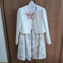 フォーマルドレスセット　花柄ホワイト