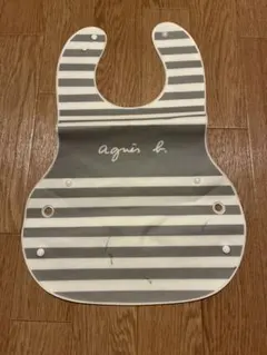 agnès b. ストライプお食事エプロン