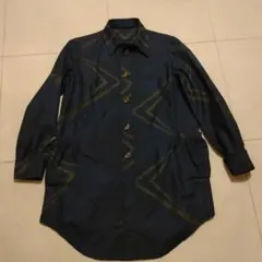 着物リメイク　大島紬　オーバーブラウス