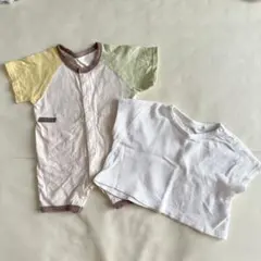 ボタン付きロンパース 60-70cm