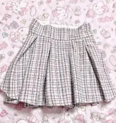 INGNIツイードタックミニフレアスカート