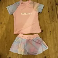 ピンク SUNDAYS セパレート水着 女の子用　130㎝
