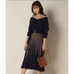 RADYAZEL 長袖バイカラーフェイクレイヤードSET