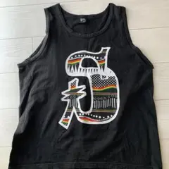 Stüssy ステューシー　グラフィックタンクトップ 黒　ラスタカラー　Lサイズ