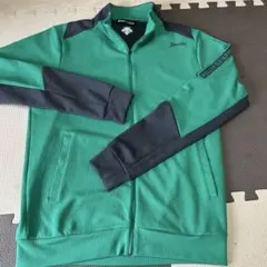 未使用級 松山スリクソン/デサント ジップジャケット 緑/茶 サイズL