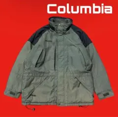Columbia ダブルジップ　多ポケット　古着　ボア　 カーキ　ブラック