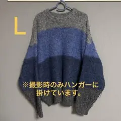 SINSS（シンス） ボーダーグラデーションニット L