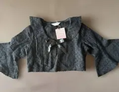 新品 シャーリーテンプル 黒 ボレロ ショートカーディガン 130 卒園 入学