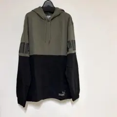 PUMA POWER カラーブロック フーディースウェット 846440 カーキ