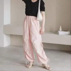 Kastane サイドリボンナイロンパンツ　ピンクのサムネイル