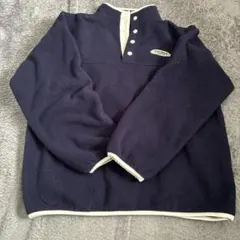 ネイビー フリースジャケット ハーフジップ