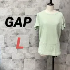 GAP ギャップ　Lサイズ　ミントグリーン リブ 半袖Tシャツ