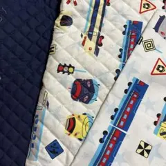 新幹線柄キルティング生地、オックス生地はぎれセット