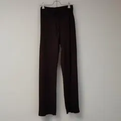 UNIQLO ウォッシャブルニットリブパンツ　ワイン