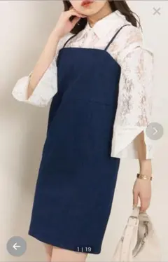 chico. バックZIPデニムキャミミニワンピースのサムネイル