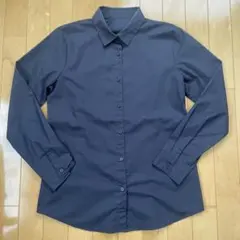 【GU】ブラウス トップス シャツ 長袖 黒