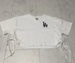 MLB アベイル ドジャース ホワイト クロップドTシャツ Mサイズのサムネイル