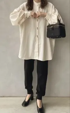 前後2way ボリューム袖 シャツ アイボリー