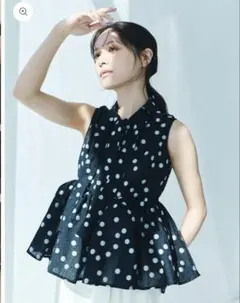 shellerシェリエ airy dot flare tops - メルカリ