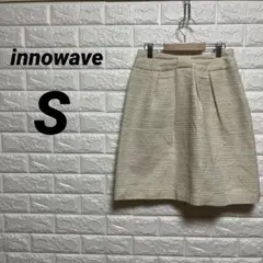イノウェーブ　innowave ひざ丈スカート　【S】　アイボリー　台形　春服のサムネイル