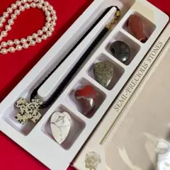 A55　6種類　半貴石　ペンダントトップ　天然石　ネックレス　41cm