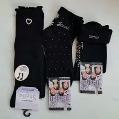 靴下３足セット　ハイソックス　2つ折り