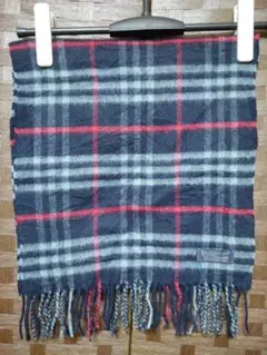 BURBERRY・カシミアマフラー　紺