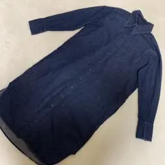 COS コス コットン100% デニム シャツワンピース 濃紺 Mサイズ相当