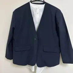 SHIPS kidsシップス　キッズ　ノーカラージャケット140 150スーツ紺