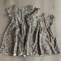 花柄 半袖ワンピース 2着セット 90/120