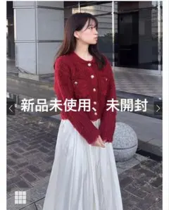 新品未使用_GRL グレイル フリージアボタンニットカーディガン[ru1133]