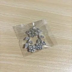 フラワー＆リーフ フープピアス　ブライダルピアス