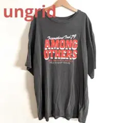 ungrid アングリッド　ツアーロゴルーズTシャツ　レディース　フリー　グレー