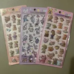 3D立体シール　3枚セット　ジュエリードロップシール