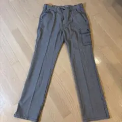 グレー チェック柄 パンツ 3ポケット