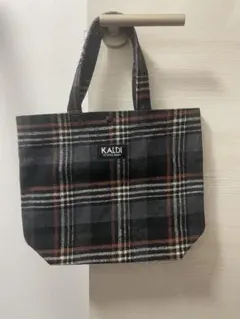 KALDI チェック柄トートバッグ