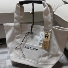 【タグ付き】BAYFLOW アイボリー トートバッグ　A4、ペットボトル収納可能のサムネイル