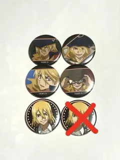 七海龍水　Dr.STONE　缶バッジ　プリンセスカフェ　カジノディーラー