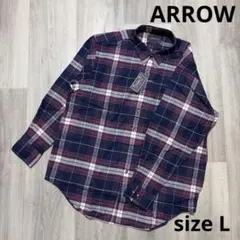 THE ARROW COMPANY チェック ネルシャツ メンズL 新品未使用のサムネイル