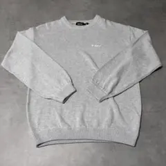 XLARGE グレー クルーネックニットセーター　Lサイズ