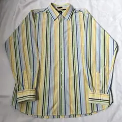 【値下げ】GAP カラー ストライプ 長袖シャツ ポケット付き