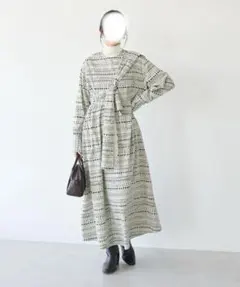 美品。CRAFT STANDARD BOUTIQUE ウエストデザインワンピースのサムネイル