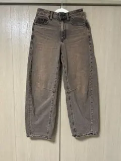 GU バレルレッグジーンズ S ブラウン