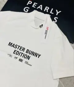 超美品　マスターバニーエディション　モックネック　半袖シャツ　ホワイト　サイズ5 超美品】マスターバニーエディション メンズ 半袖モックネック 白