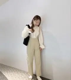 flower♡backribbon salopetteバックリボンサロペのサムネイル