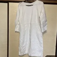 GAP 刺繍入りホワイト長袖ワンピース　XS Used 美品