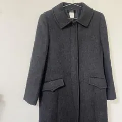 【美品】カシミヤ100% SWING ロングコート チャコールグレー 40 L