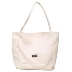 【値下げ】在庫限り　通学通勤　キャンバス シンプル 大きめ トート　白 大容量
