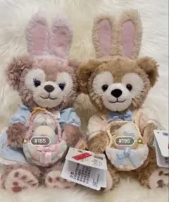 写真子発送❣️上海ディズニーイースターダッフィーとシェリーメイssぬいぐるみセット