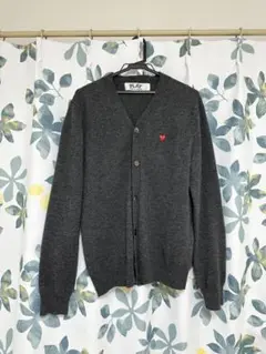 COMME des GARÇONS PLAY グレー カーディガン メンズ M